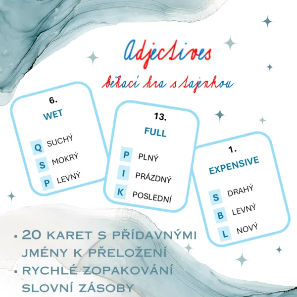 Adjectives - běhací hra s tajenkou 1