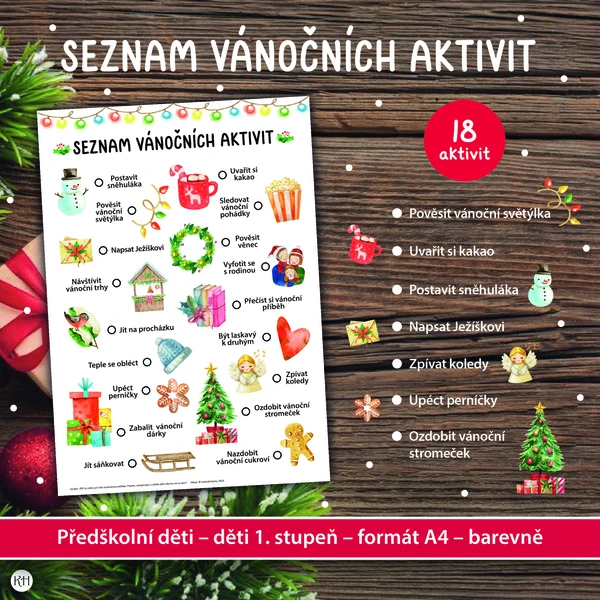 Seznam vánočních aktivit (dárek zdarma) 1