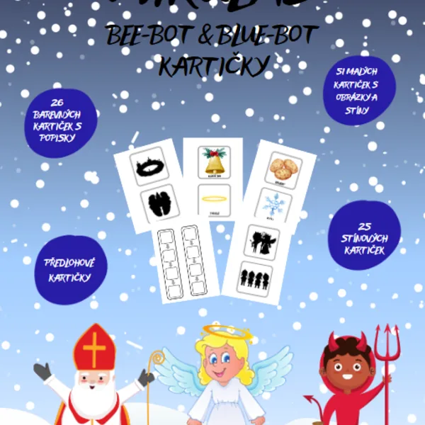 Mikuláš - Blue-Bot & Bee-Bot kartičky s obrázky 1