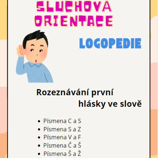Sluchová orientace - logopedie 1