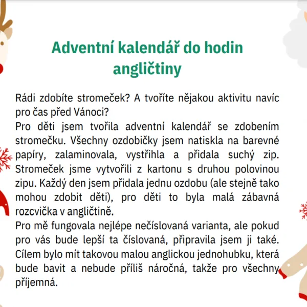 Adventní kalendář 1