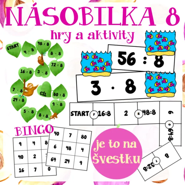 Násobilka 8 - hry a aktivity 1