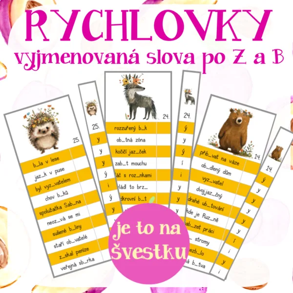 Rychlovky - vyjmenovaná slova po Z a B 1