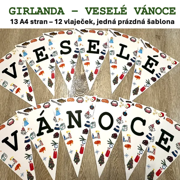 Veselé Vánoce - girlanda 1