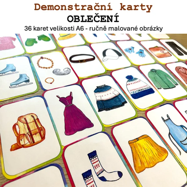 Demonstrační karty - OBLEČENÍ A DOPLŇKY 1