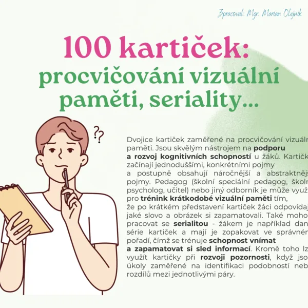 100 kartiček: procvičování vizuální paměti, seriality 1