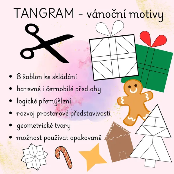 TANGRAM - vánoční motivy 1