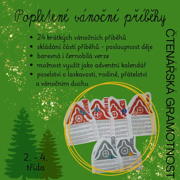 Popletené vánoční příběhy - čtenářská gramotnost 1