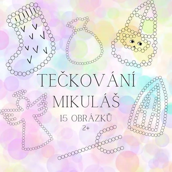Tečkování - Mikuláš - 15 obrázků 1