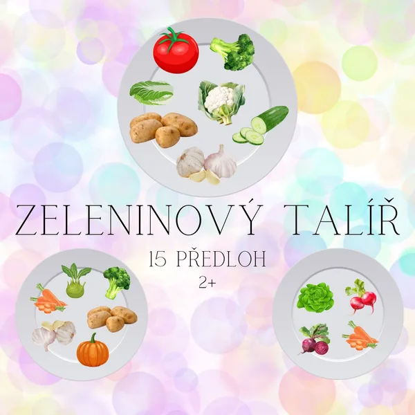 Zeleninový talíř - 15 obrázků k procvičování zrakového vnímání 1