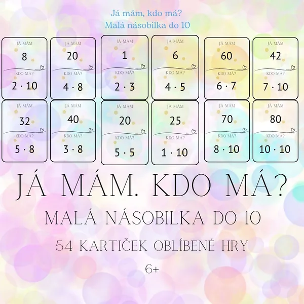 Já mám. Kdo má? Malá násobilka do 10 - 54 kartiček 1