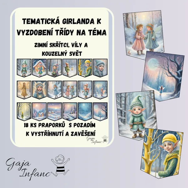 Girlanda- Zimní skřítci, víly a kouzelný svět 1