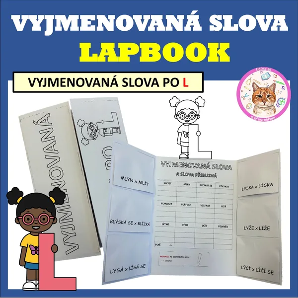 VYJMENOVANÁ SLOVA PO L - LAPBOOK 1