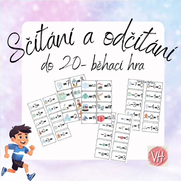 Sčítání a odčítání do 20- běhací hra 1
