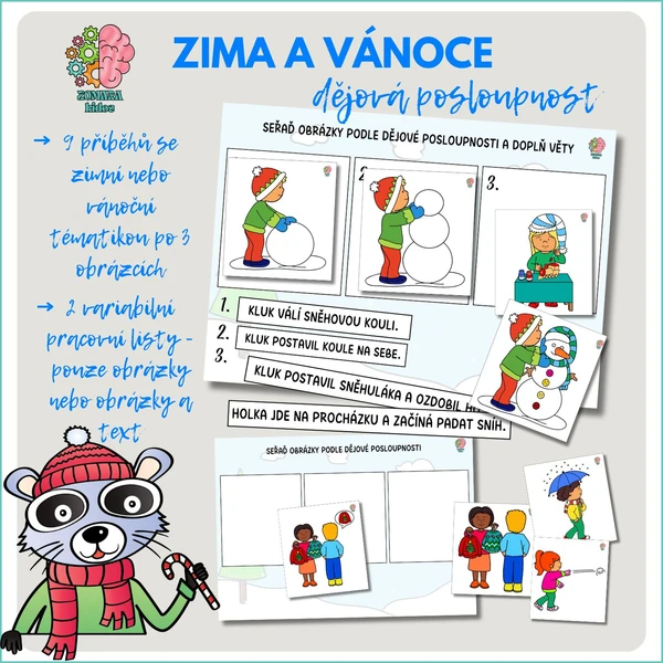 Dějová posloupnost - zima a Vánoce 1