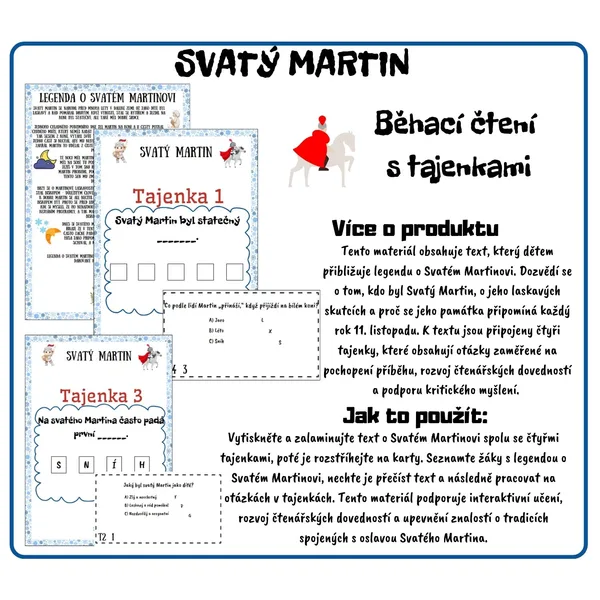 SVATÝ MARTIN Běhací čtení s tajenkami 1