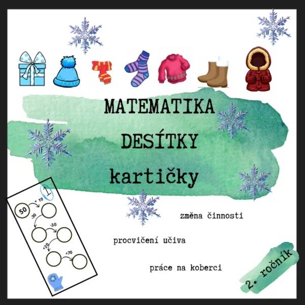 MATEMATIKA - DESÍTKY kartičky  1