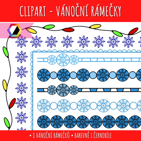 Cliparty - Vánoční rámečky 1