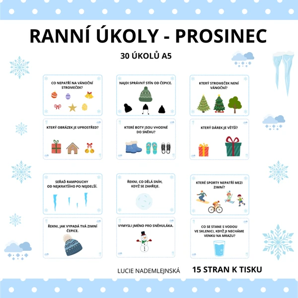 RANNÍ ÚKOLY - PROSINEC 1
