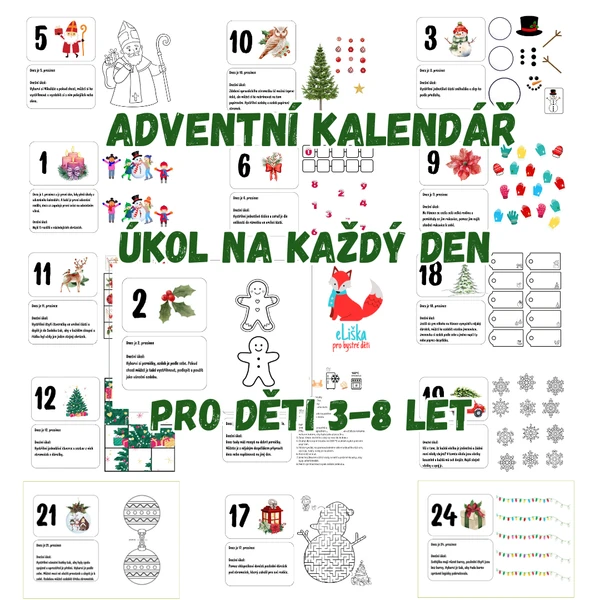 Adventní kalendář 2025 - úkol na každý den adventu 1
