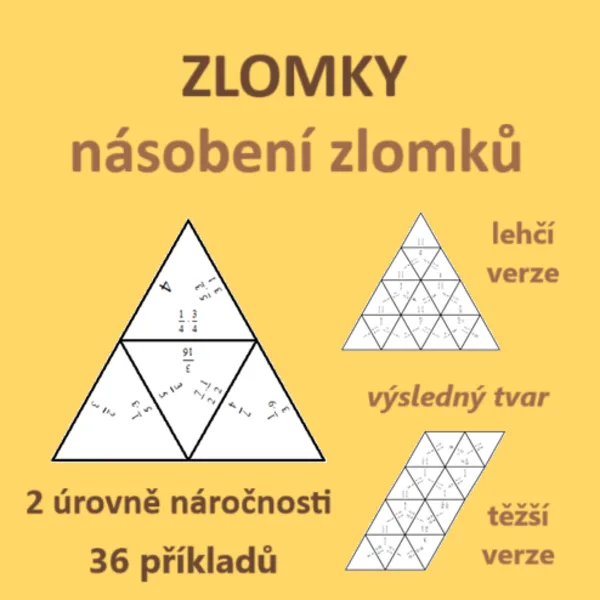 Trimino – ZLOMKY – násobení 1