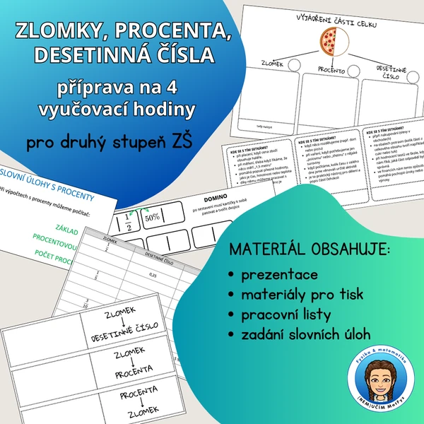 Zlomky, procenta a desetinná čísla - příprava na 4 vyučovací hodiny 1