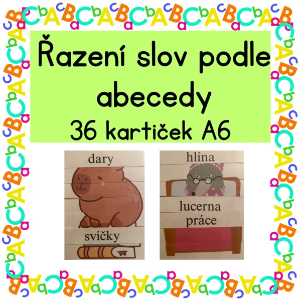 Řazení slov podle abecedy - obrázky 1