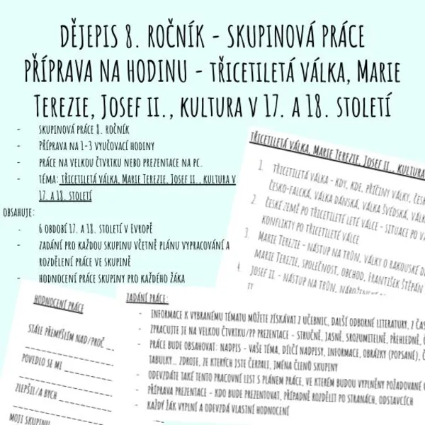 Třicetiletá válka, Marie Terezie, Josef ll., kultura v 17. a 18. století 1