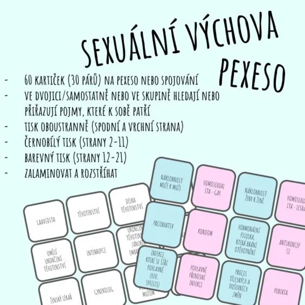 Sexuální výchova PEXESO 1