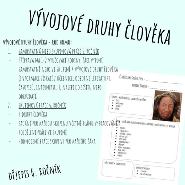 Vývojové druhy člověka 1