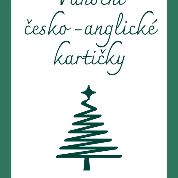 Vánoční česko-anglické kartičky 1