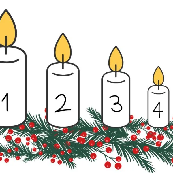 Adventní věnec - skládání svíček dle předlohy 1