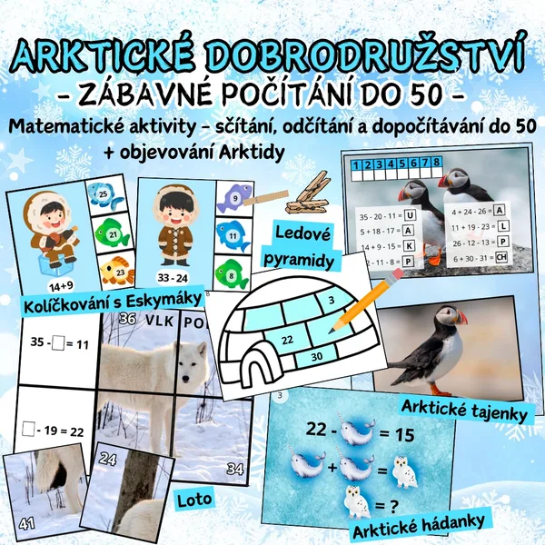 ARKTICKÉ DOBRODRUŽSTVÍ - ZÁBAVNÉ POČÍTÁNÍ DO 50  1