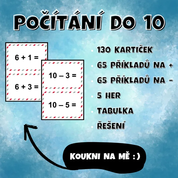 POČÍTÁNÍ do 10 - adventní sčítání a odčítání 1