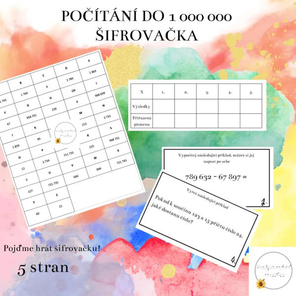 Počítání do 1 000 000 - šifrovačka 1