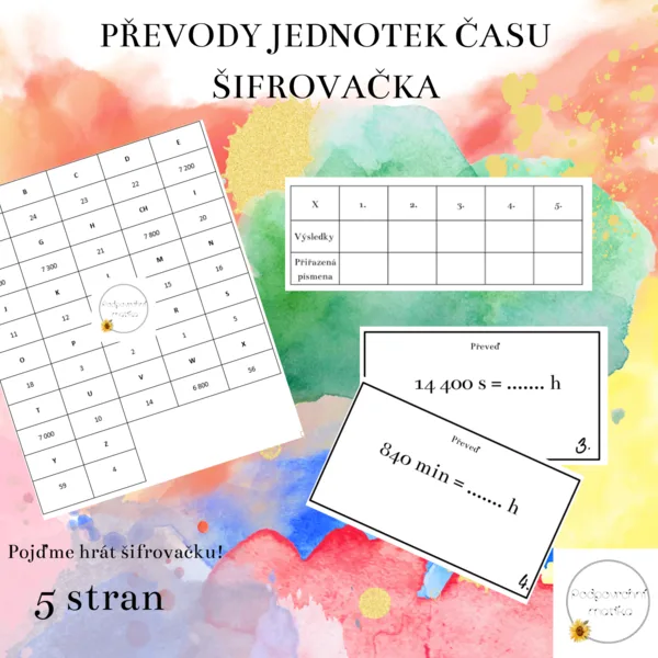 Převody jednotek času - šifrovačka 1