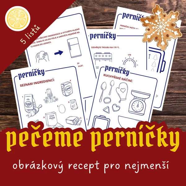 Pečeme perníčky - obrázkový recept pro nejmenší 1