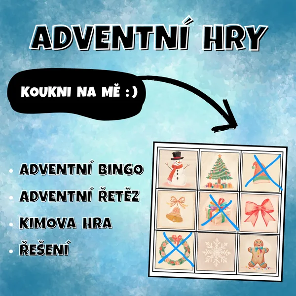 ADVENTNÍ HRY - bingo, řetěz, Kimova hra 1