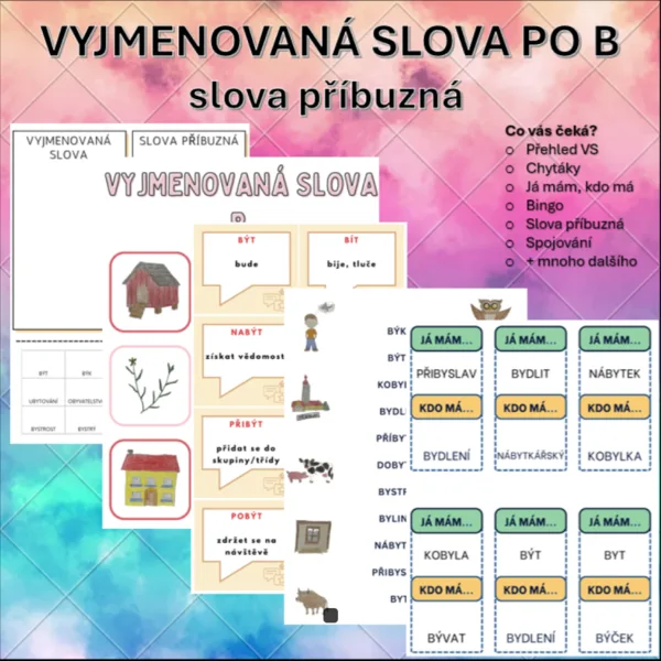 Vyjmenovaná slova po B - slova příbuzná 1