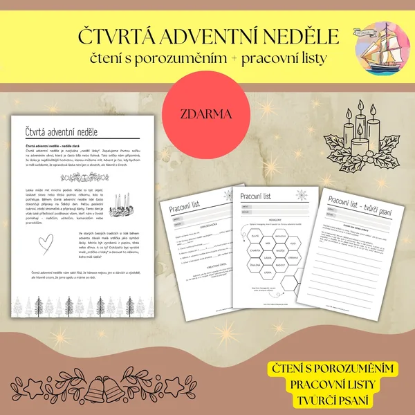 Čtvrtá adventní neděle - čtení s porozuměním (+ tvůrčí psaní) 1