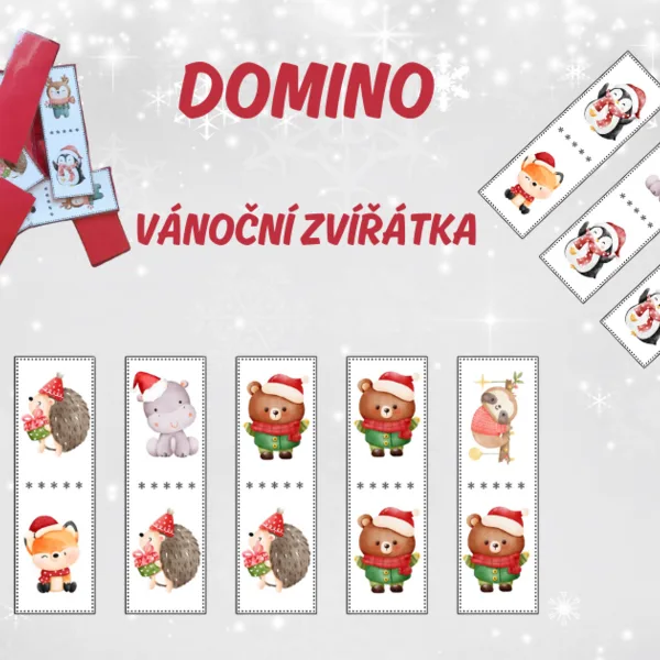 DOMINO - vánoční zvířátka 1