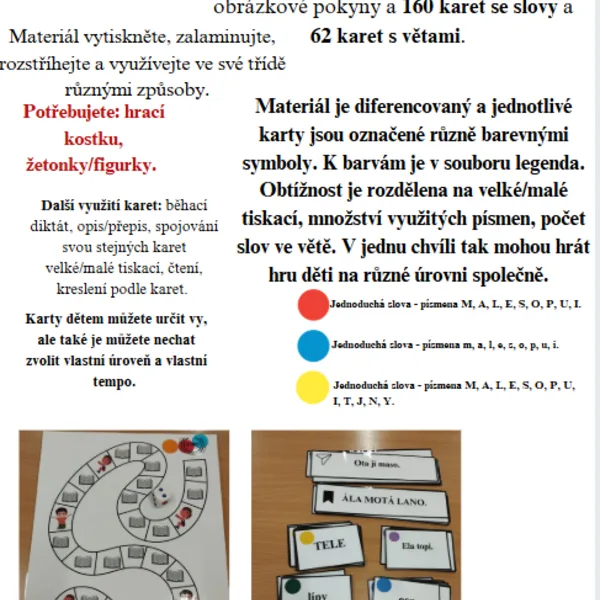 Desková hra - čtení 1