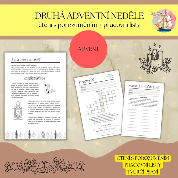 Druhá adventní neděle - čtení s porozuměním (+ tvůrčí psaní) 1