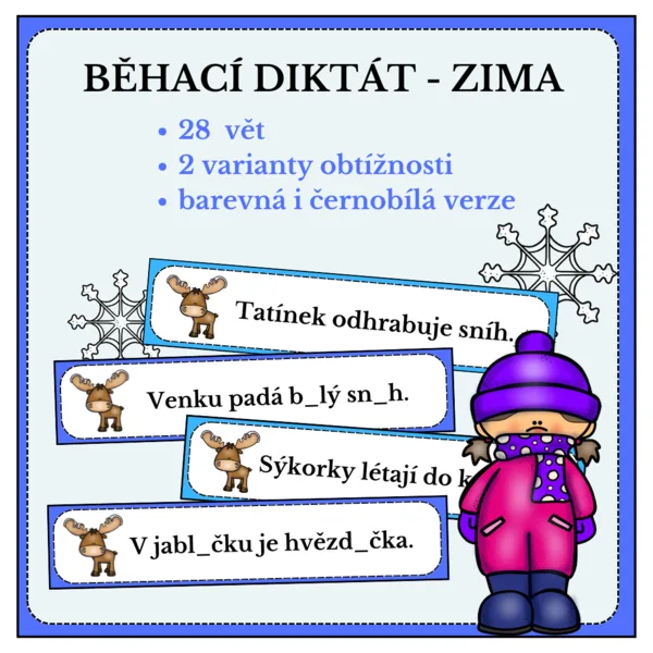 Běhací diktát - zima 1