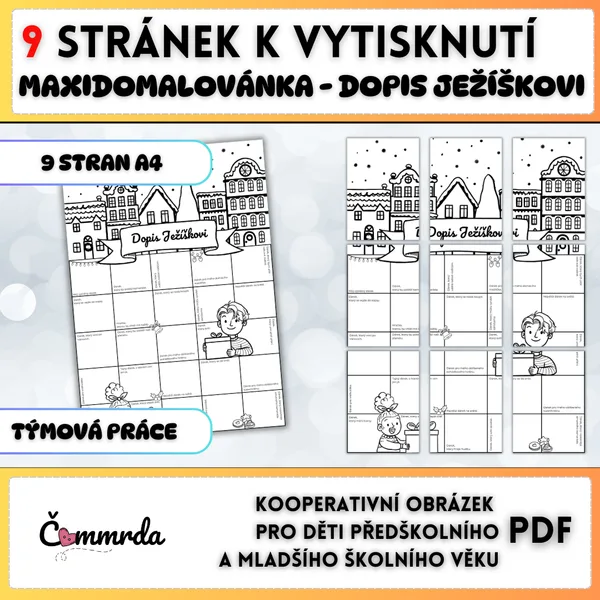 MAXI domalovánka - Dopis Ježíškovi 1