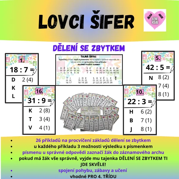 Lovci šifer - dělení se zbytkem 1