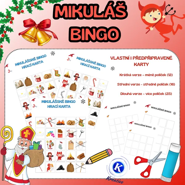 Mikuláš - bingo 1