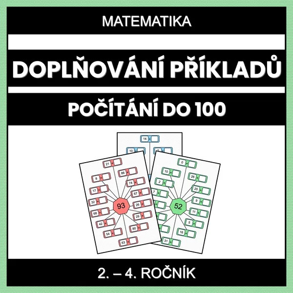 Doplň číslo (sčítání do 100) 1