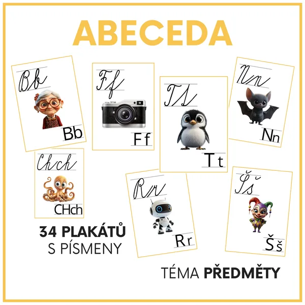 Abeceda - výzdoba třídy (téma předměty) 1