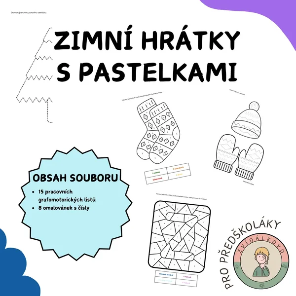 Zimní hrátky s pastelkami  1